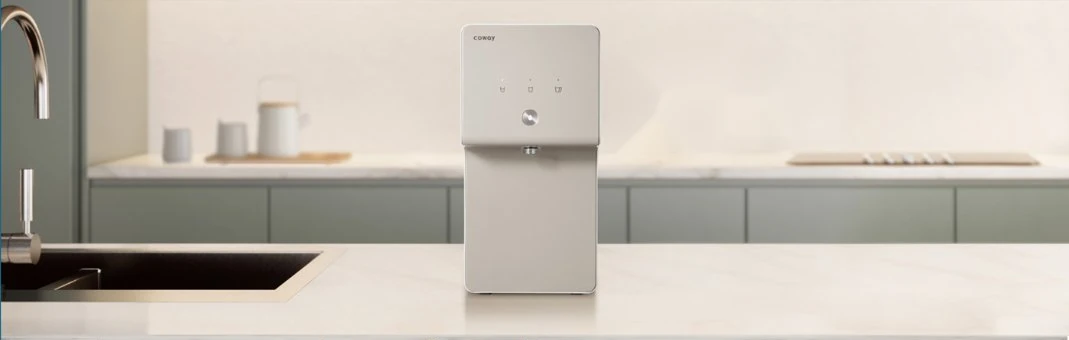 코웨이 프라임 정수기 베이직 P-6320L 주방 카운터 설치 이미지